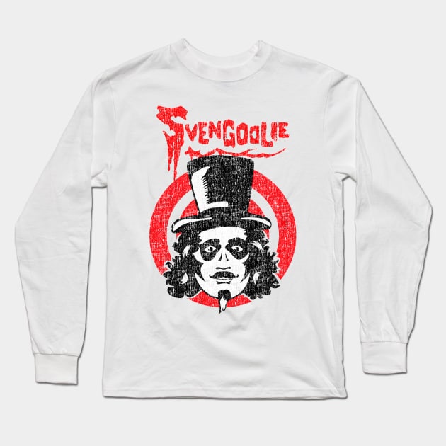 Vintage Distressed Svengoolie High Resolution Long Sleeve T-Shirt by Madrock Power